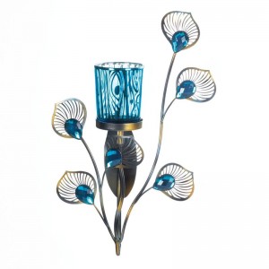 Bloomsbury Market Peacock Inspired Single Iron Sconce BLMT6670